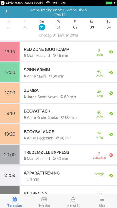Emulate iPhone app Arena Treningssenter using MyAndroid Emulate iPhone app Arena Treningssenter using MyAndroid