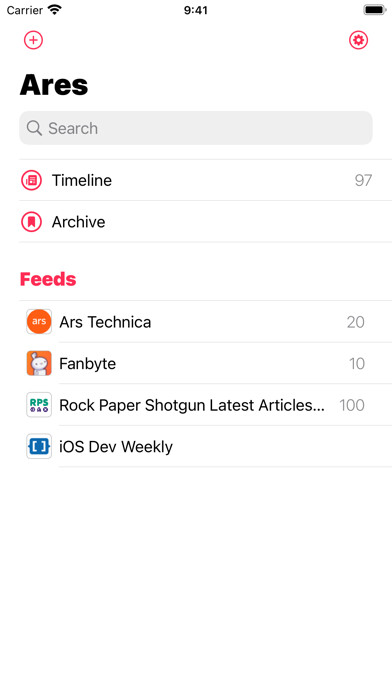 Emulate iPhone app Ares - RSS Reader using MyAndroid Emulate iPhone app Ares - RSS Reader using MyAndroid