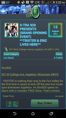 Emulate Android APK Are you IN: Nightlife Events