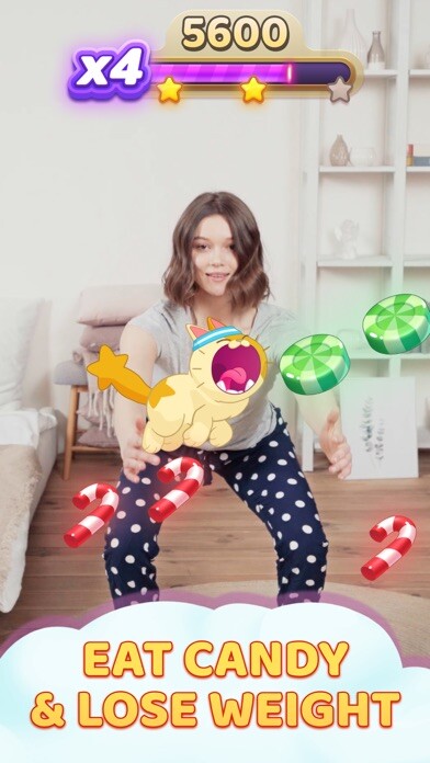 Emulate iPhone app AR Fitness Game: Candy Squats using MyAndroid