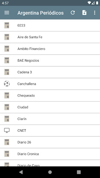 Run android online APK Argentina Periódicos from MyAndroid or emulate Argentina Periódicos using MyAndroid