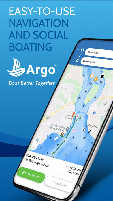 Emulate iPhone app Argo - Boating Navigation using MyAndroid