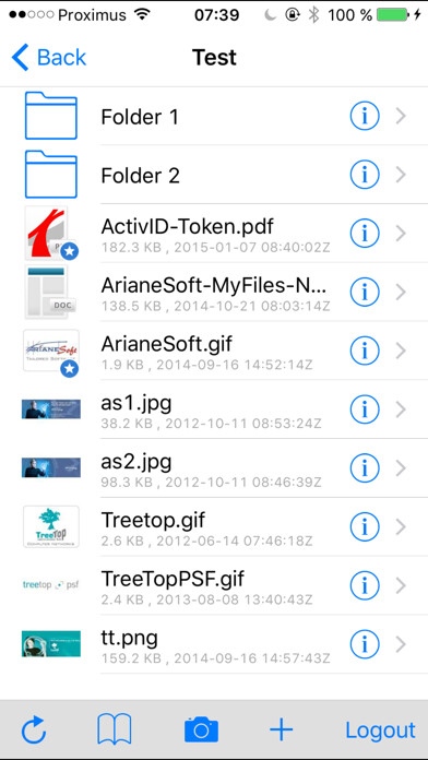 Emulate iPhone app ArianeSoft MyFiles using MyAndroid Emulate iPhone app ArianeSoft MyFiles using MyAndroid