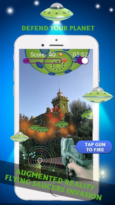 Emulate iPhone app AR Invaders Attack using MyAndroid