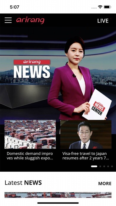 Emulate iPhone app ArirangTV using MyAndroid