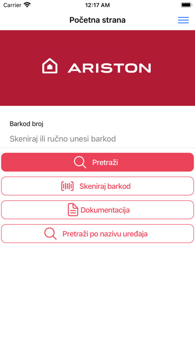 Emulate iPhone app Ariston Professional ServiceRS using MyAndroid Emulate iPhone app Ariston Professional ServiceRS using MyAndroid