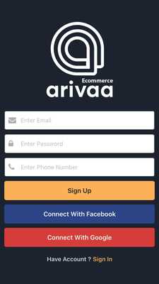 Emulate Android APK Arivaa Ecommerce