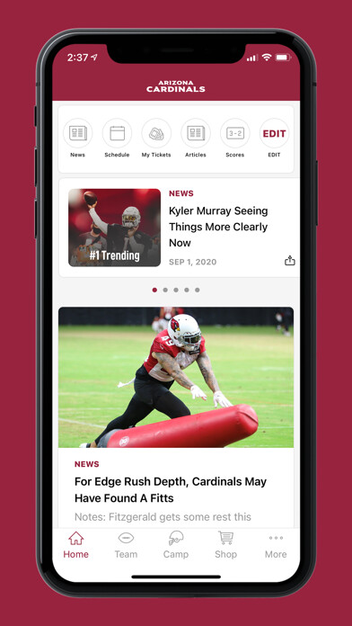 Emulate iPhone app Arizona Cardinals Mobile using MyAndroid Emulate iPhone app Arizona Cardinals Mobile using MyAndroid