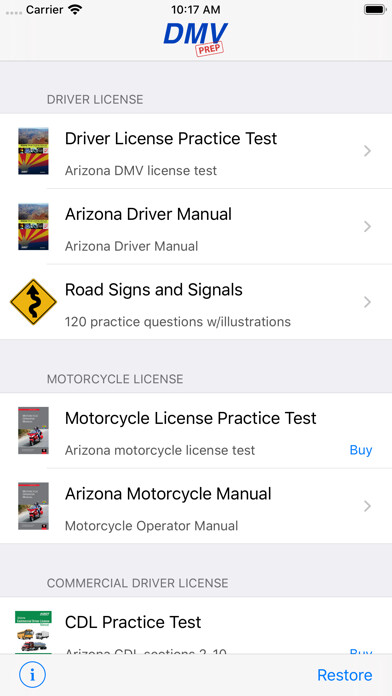 Emulate iPhone app Arizona DMV Test Prep using MyAndroid Emulate iPhone app Arizona DMV Test Prep using MyAndroid