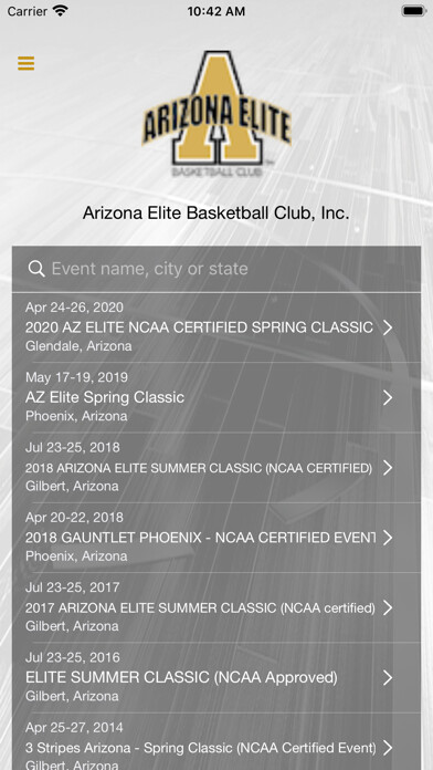 Emulate iPhone app Arizona Elite Basketball Club using MyAndroid Emulate iPhone app Arizona Elite Basketball Club using MyAndroid