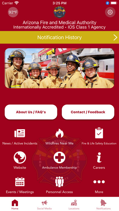 Emulate iPhone app Arizona Fire & Medical using MyAndroid