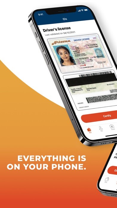 Emulate iPhone app Arizona Mobile ID using MyAndroid