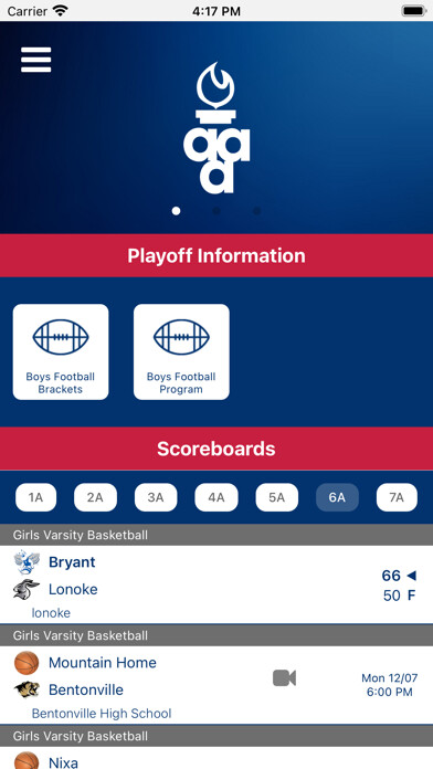 Emulate iPhone app Arkansas Activities Assoc using MyAndroid Emulate iPhone app Arkansas Activities Assoc using MyAndroid