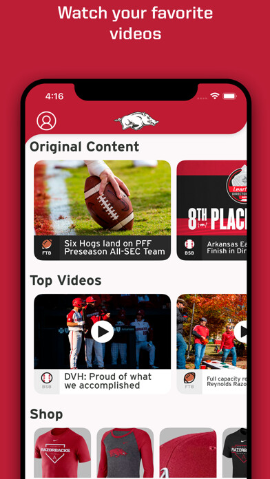 Emulate iPhone app Arkansas Razorbacks using MyAndroid Emulate iPhone app Arkansas Razorbacks using MyAndroid