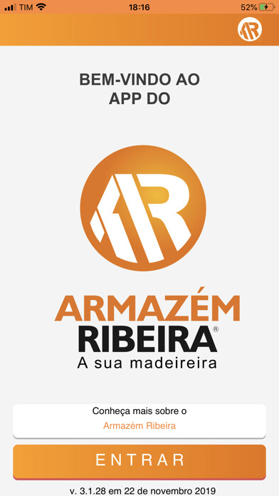 Emulate iPhone app Armazm Ribeira using MyAndroid
