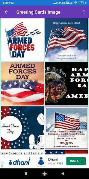 Run android online APK Armed Forces Day:Greetings, GIF Wishes, SMS Quotes from MyAndroid or emulate Armed Forces Day:Greetings, GIF Wishes, SMS Quotes using MyAndroid