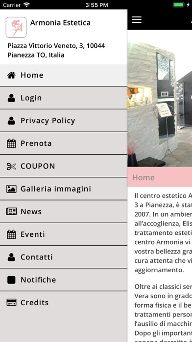 Emulate iPhone app Armonia Estetica using MyAndroid