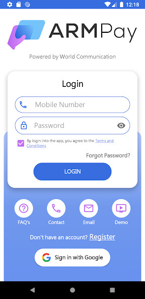 Run android online APK ARM Pay from MyAndroid or emulate ARM Pay using MyAndroid