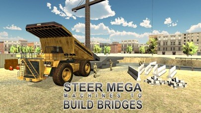 Emulate iPhone app Army Bridge Construction Simulator – Mega machines & cargo crane driving game using MyAndroid
