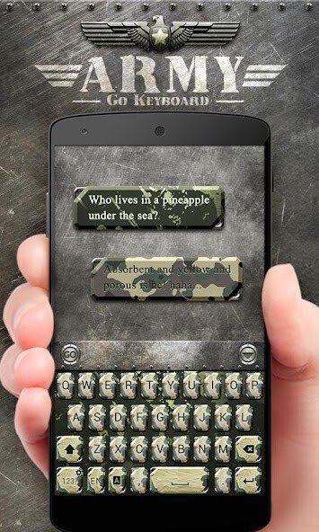 Run android online APK Army GO Keyboard Theme  Emoji from MyAndroid or emulate Army GO Keyboard Theme  Emoji using MyAndroid