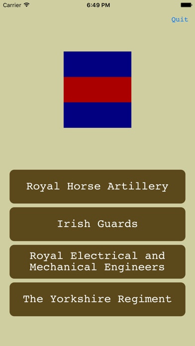 Emulate iPhone app Army Insignia using MyAndroid