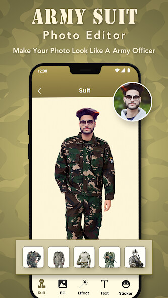 Run android online APK Army Photo Suit  Editor - Commando Photo Suit from MyAndroid or emulate Army Photo Suit  Editor - Commando Photo Suit using MyAndroid