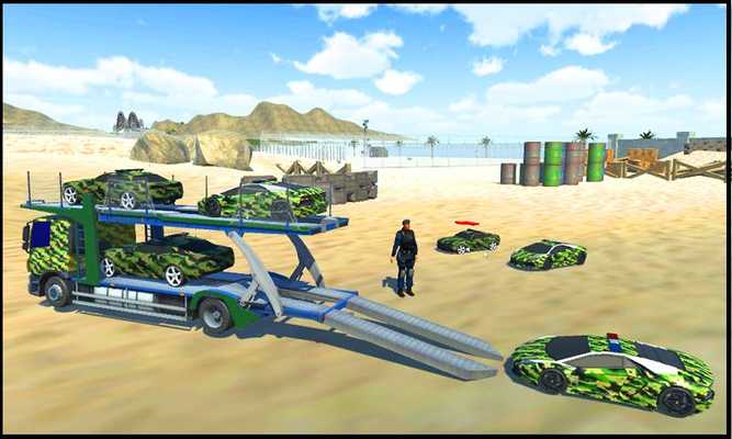 Emulate Android APK Army Transporter Truck