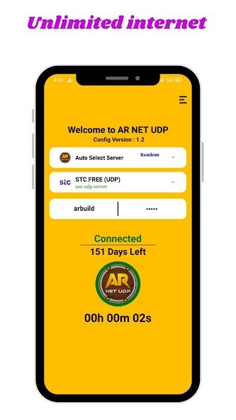 Emulate AR NET UDP Fast  Secure from MyAndroid or run AR NET UDP Fast  Secure using MyAndroid