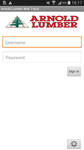 Emulate iPhone app Arnold Lumber Web Track using MyAndroid