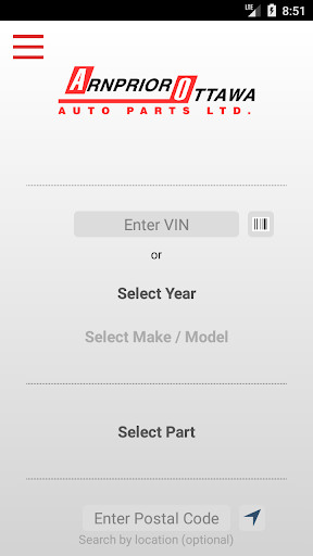 Emulate iPhone app Arnprior & Ottawa Auto Parts using MyAndroid