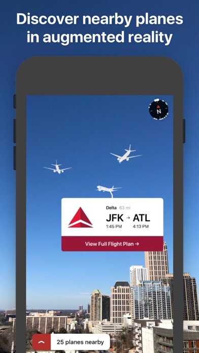 Emulate iPhone app AR Planes: Airplane Tracker using MyAndroid