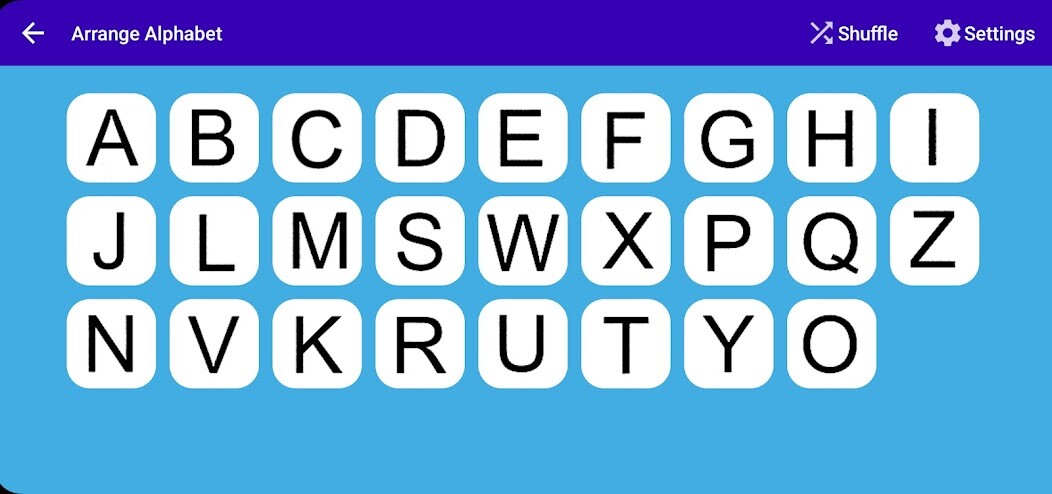 Run android online APK Arrange Alphabet (A-Z) from MyAndroid or emulate Arrange Alphabet (A-Z) using MyAndroid Run android online APK Arrange Alphabet (A-Z) from MyAndroid or emulate Arrange Alphabet (A-Z) using MyAndroid