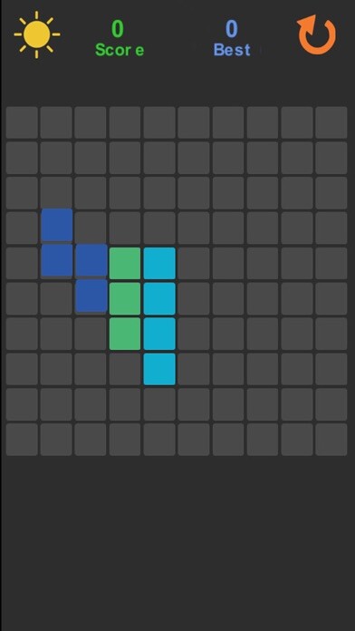 Emulate iPhone app Arrange The Colored Blocks Puzzle Game using MyAndroid