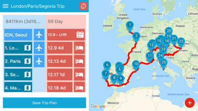Emulate iPhone app Arrangy - Optimal Trip Planner using MyAndroid