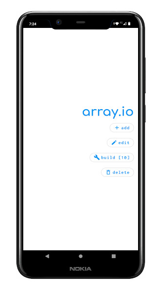 Run android online APK Array.io : create & edit array from MyAndroid or emulate Array.io : create & edit array using MyAndroid