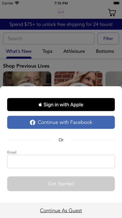 Emulate iPhone app Arrow Boutique using MyAndroid