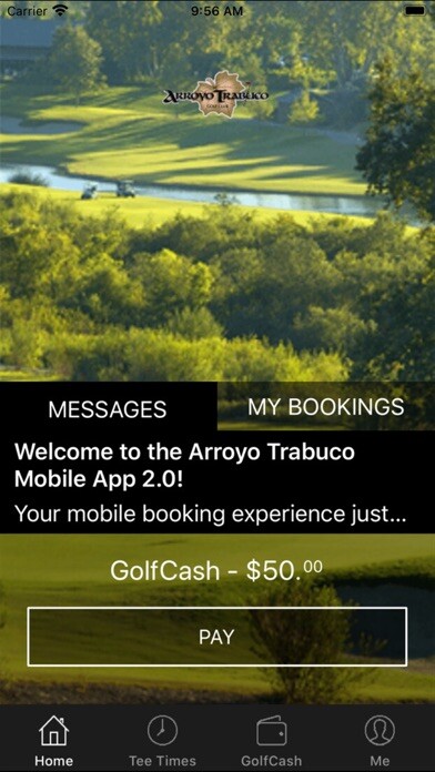 Emulate iPhone app Arroyo Trabuco Golf Tee Times using MyAndroid