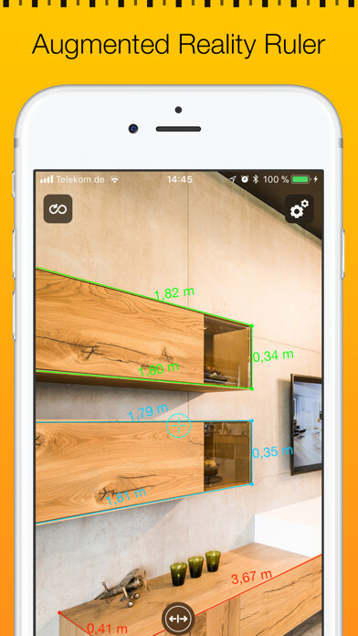 Emulate iPhone app AR Ruler -  Measuring Tape using MyAndroid