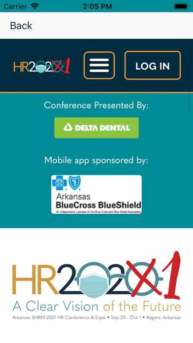 Emulate iPhone app ARSHRM Conference using MyAndroid