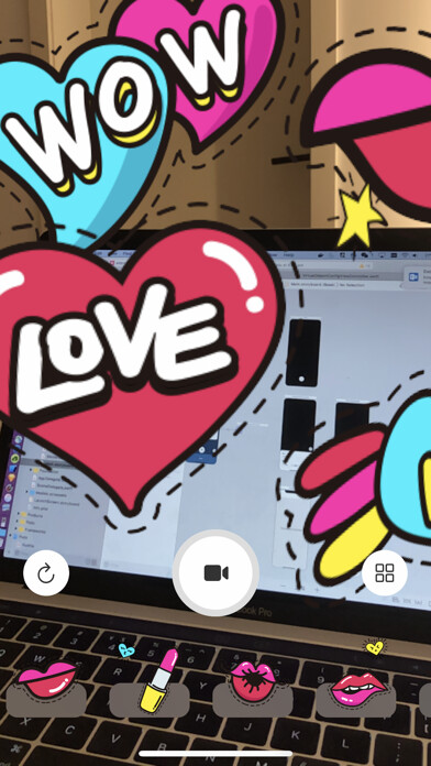 Emulate iPhone app AR Sticker Camera using MyAndroid
