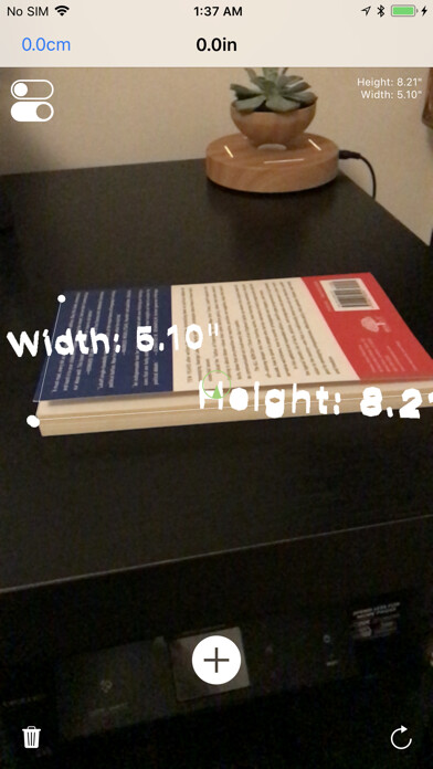 Emulate iPhone app AR Tape Measure Ruler using MyAndroid