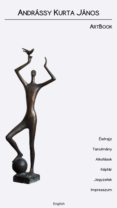 Emulate iPhone app ArtBook - Andrássy Kurta János using MyAndroid