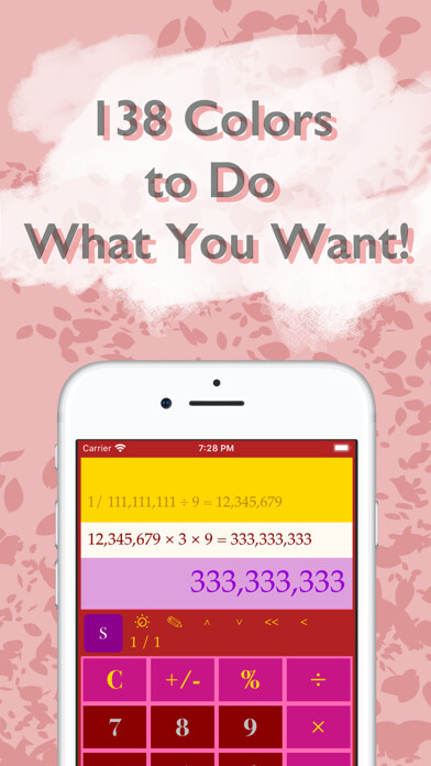 Emulate iPhone app Art Calc: Colorful Calculator using MyAndroid