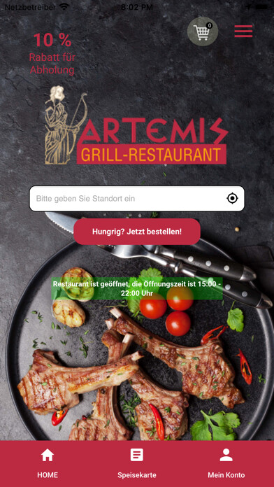 Emulate iPhone app Artemis Grill using MyAndroid Emulate iPhone app Artemis Grill using MyAndroid