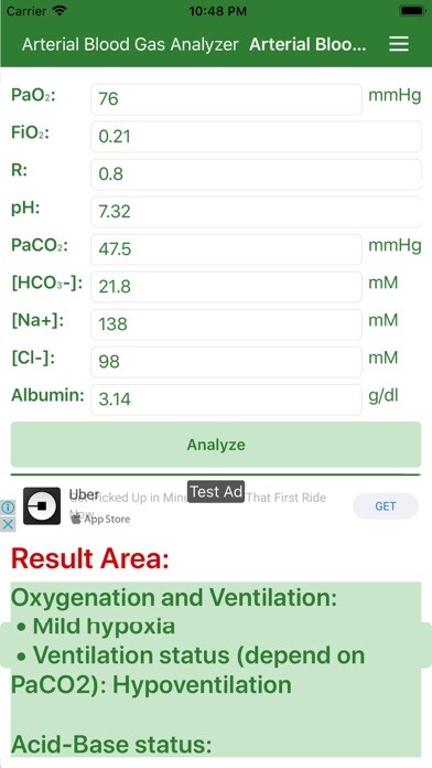 Emulate iPhone app Arterial Blood Gas (Lite) using MyAndroid Emulate iPhone app Arterial Blood Gas (Lite) using MyAndroid