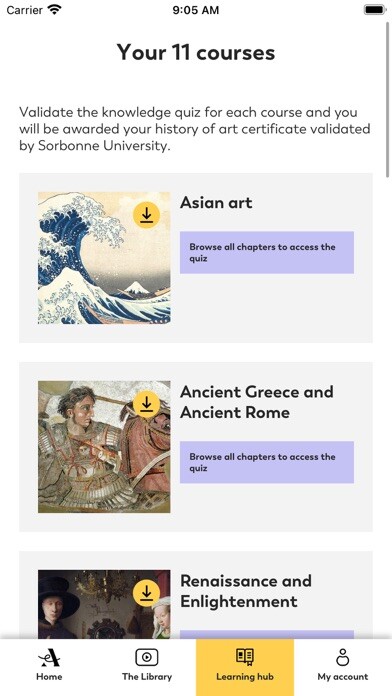 Emulate iPhone app ArtExplora Academy using MyAndroid