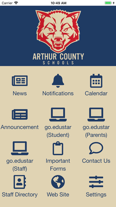 Emulate iPhone app Arthur County Schools using MyAndroid Emulate iPhone app Arthur County Schools using MyAndroid