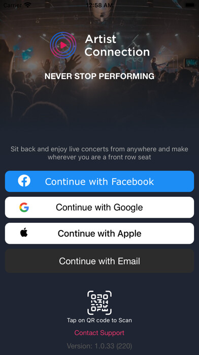 Emulate iPhone app Artist Connection using MyAndroid Emulate iPhone app Artist Connection using MyAndroid
