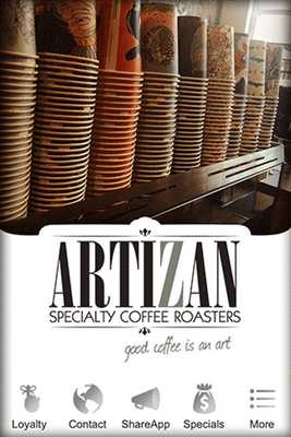 Emulate Android APK Artizan Specialty Coffee