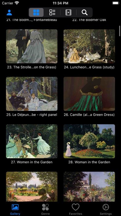 Emulate iPhone app Artlist - Monet Collection using MyAndroid